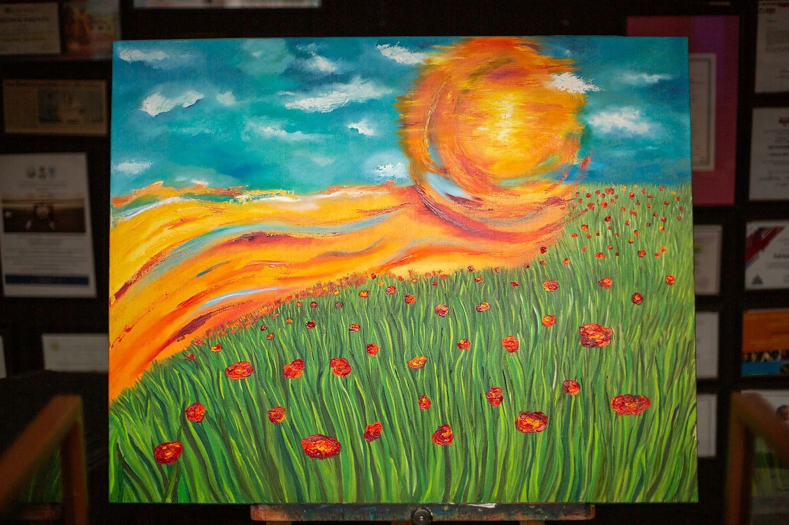 Hablando con mi corazón, obra de Adriana Rios
