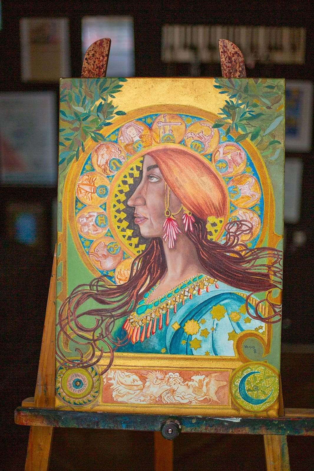 Retrato medicina, estilo Art Nouveau